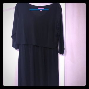 Stretchy black dress! So flattering